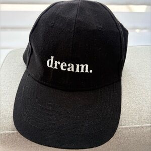 Black Cap with 'Dream' Embroidery